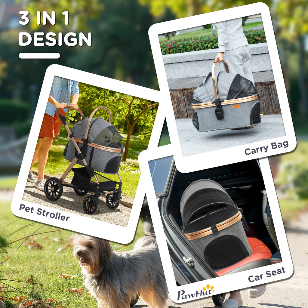 Boujee Dogs 3-in-1 Luxury Pet Stroller