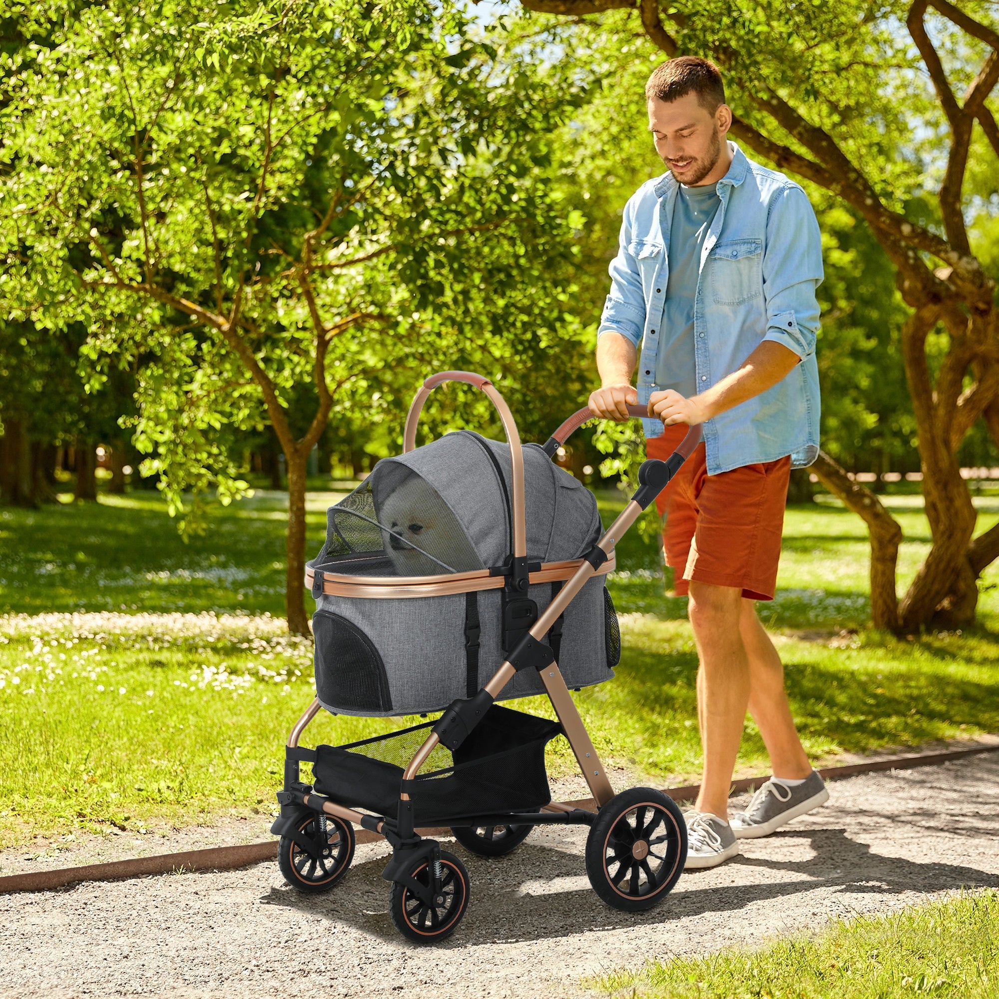 Boujee Dogs 3-in-1 Luxury Pet Stroller