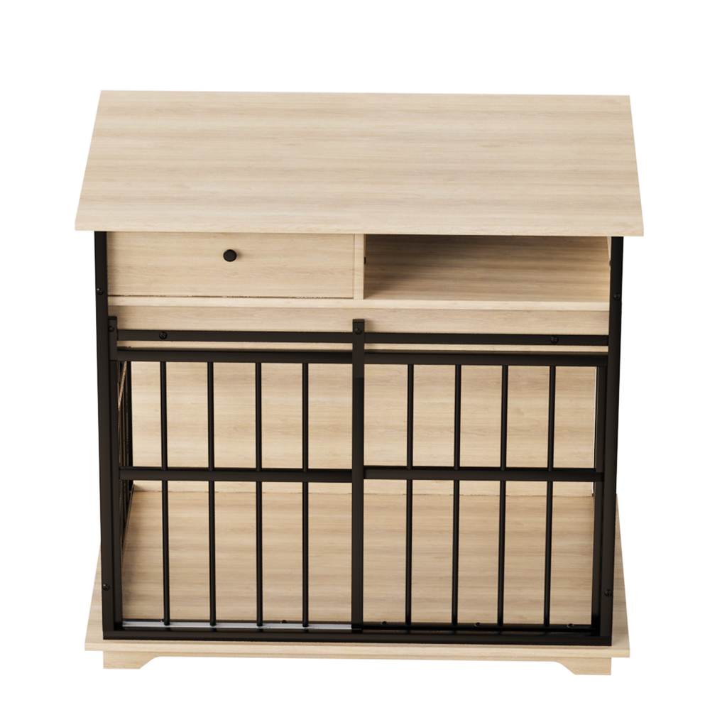 Dog Crate Furniture , Large Dog Cage Furniture With Tray For Medium Large Dogs, Wooden Dog Kennel Furniture